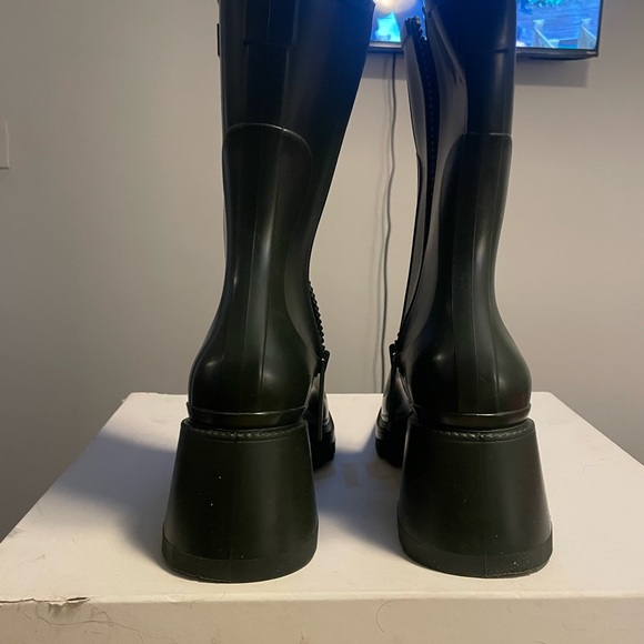 Chloe Dark Green Rain Boots - Picture 5 of 6